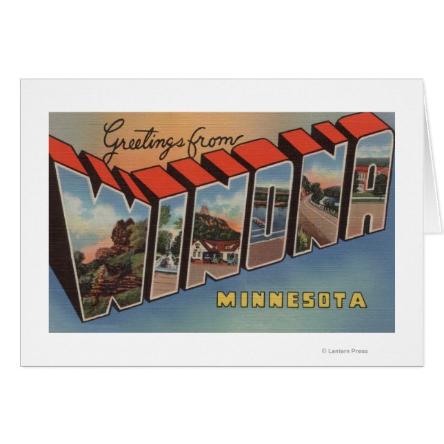 Winona, Minnesota - Große Buchstabenszenen (Vorderseite (Horizontal))