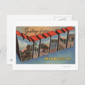 Winona, Minnesota - Große Buchstabenszenen Postkarte (Vorne/Hinten)