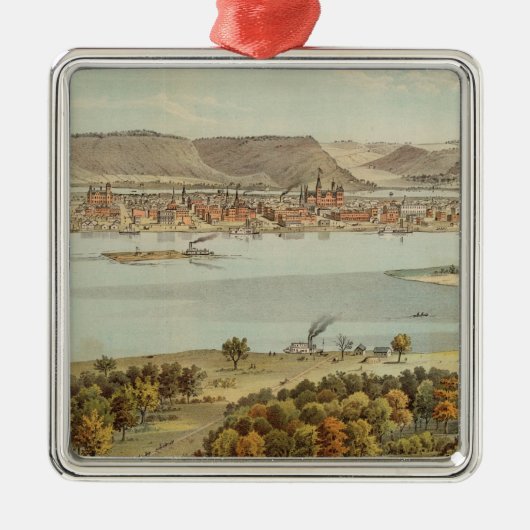 Winona, Minnesota Silbernes Ornament (Vorne)