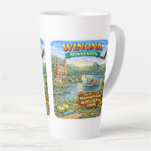 Winona, MN Minnesota Souvenir Geschenk Latte Tasse (Rechte Ecke)