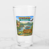 Winona, MN Minnesota Souvenir Geschenkglas Glas (Vorderseite)