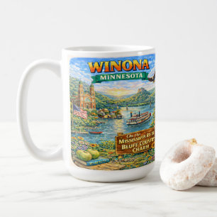Winona, MN Minnesota Souvenir-Geschenktasse Kaffeetasse