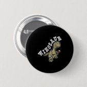 Winosaur Funny Dinosaur Wine Pun Button (Vorne & Hinten)