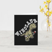 Winosaur Funny Dinosaur Wine Pun Karte (Gelbe Blume)
