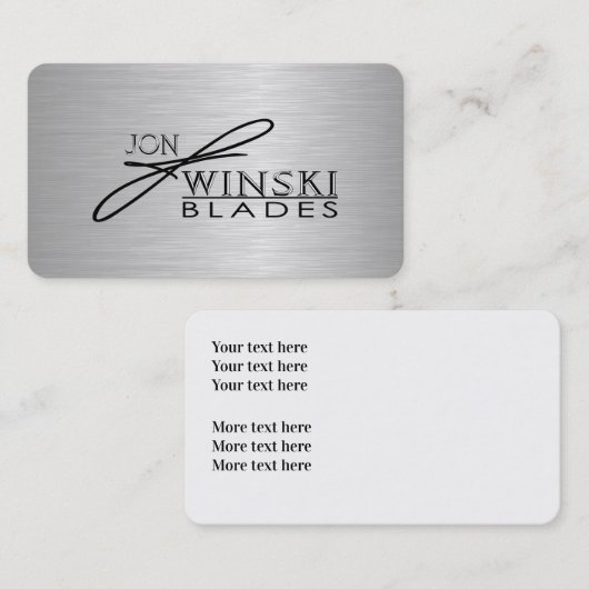 Winski-Blades-Beispiel Visitenkarte (Vorne/Hinten)