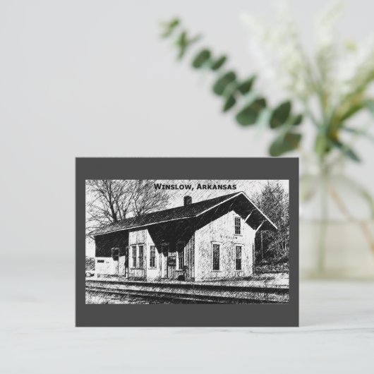 Winslow, Ar Train Depot Postcard Postkarte (Stehend Vorderseite)