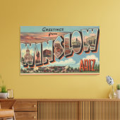 Winslow, Arizona - Große Buchstabenszenen Leinwanddruck (Insitu (Wohnzimmer))