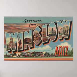 Winslow, Arizona - Große Buchstabenszenen Poster