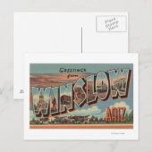 Winslow, Arizona - Große Buchstabenszenen Postkarte (Vorne/Hinten)