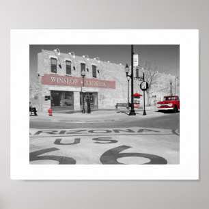 Winslow Arizona Roter Spritzer Fotografie Poster