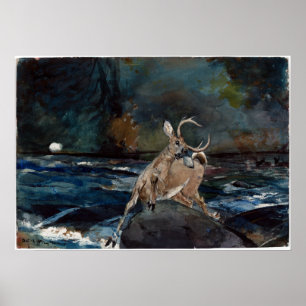 Winslow Homer A Good Shoot, Adirondacks Poster
