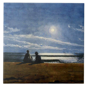 Winslow Homer Aquarell, Mondlicht Fliese