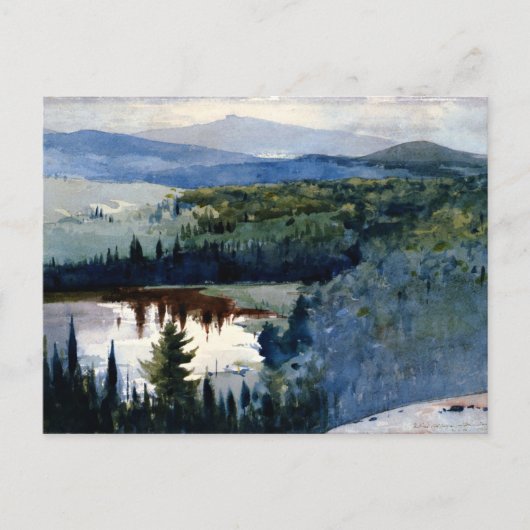 Winslow Homer art, Indian Village, Adirondacks Postkarte (Vorderseite)
