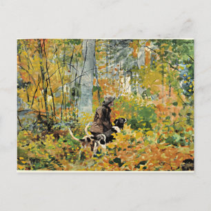 Winslow Homer - Auf dem Pfad, feine Kunstmalerei Postkarte