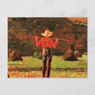 Winslow Homer - Bauer mit Pitchfork Postkarte