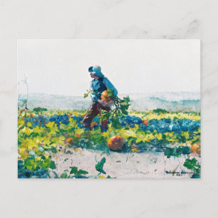 Winslow Homer - Bauernjunge, feine Kunst, Postkarte