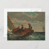 Winslow Homer - Breezing (A Fair Wind) Postkarte (Vorne/Hinten)