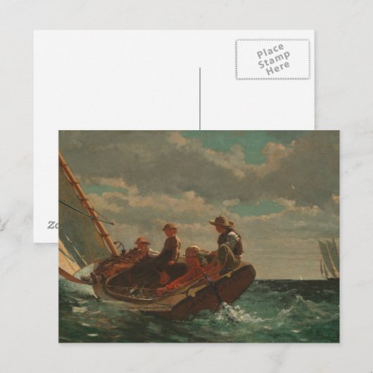 Winslow Homer - Breezing (A Fair Wind) Postkarte (Vorne/Hinten)