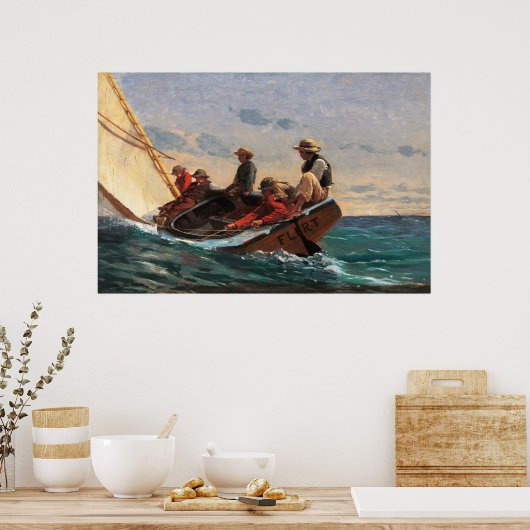 Winslow Homer "Breezing Up (A Fair Wind)" Poster (Küche)