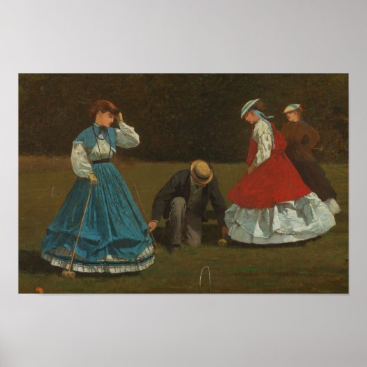 Winslow Homer - Croquet Scene Poster (Vorne)