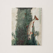 Winslow Homer, das Forelle springt Puzzle (Vertikal)