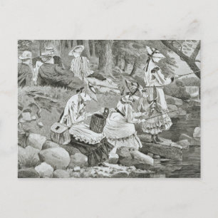 Winslow Homer - Das Party der Fischerei Postkarte