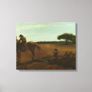 Winslow Homer - die Bürsten-Egge Leinwanddruck