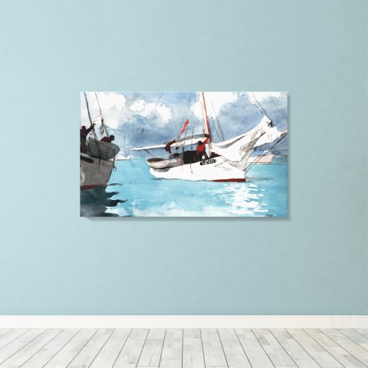 Winslow Homer Fischerboote, Key West Leinwanddruck (Insitu (Holzboden))