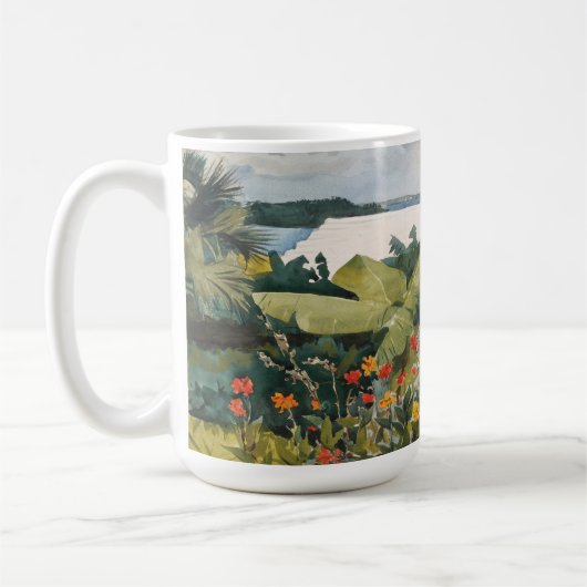 Winslow Homer Flower Garden und Bungalow Bermuda Kaffeetasse (Links)