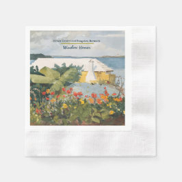 Winslow Homer Flower Garden und Bungalow Bermuda Serviette