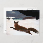WINSLOW HOMER: FOX HUNT, 1893 POSTKARTE (Vorne/Hinten)