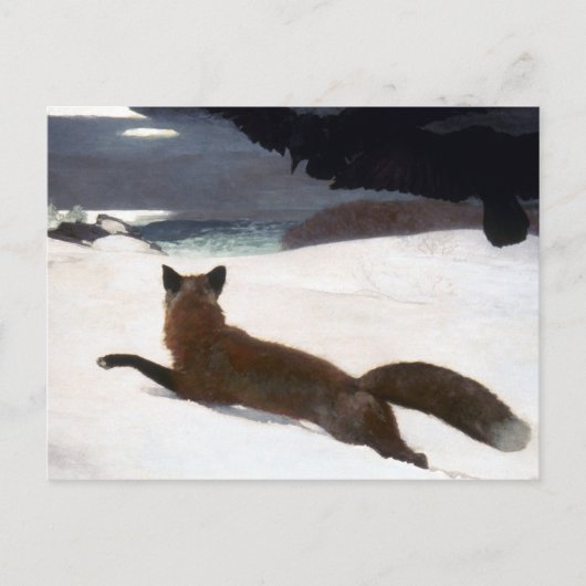 WINSLOW HOMER: FOX HUNT, 1893 POSTKARTE (Vorderseite)