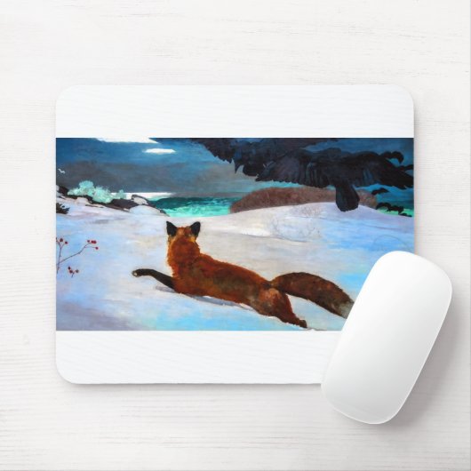 Winslow Homer Fox Hunt Mousepad (Mit Mouse)