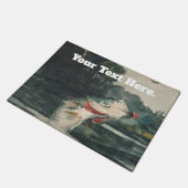 Winslow Homer hakte Fische Fußmatte (Schrägansicht)