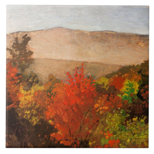 Winslow Homer, Herbstbaumkronen, Fliese (Vorderseite)