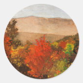 Winslow Homer, Herbstbaumkronen, Runder Aufkleber (Vorderseite)