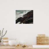 Winslow Homer High Cliff, Küste Maine Poster (Küche)