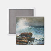 Winslow Homer - Incoming Tide, 1885, Kunstwerk Magnet (Vorderseite/Rückseite)