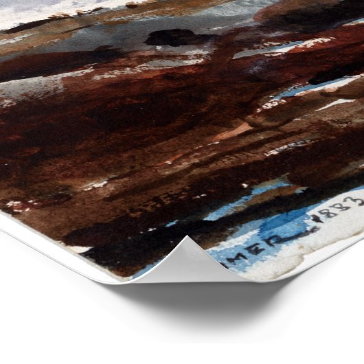 Winslow Homer Incoming Tide, Scarboro Maine Poster (Ecke)