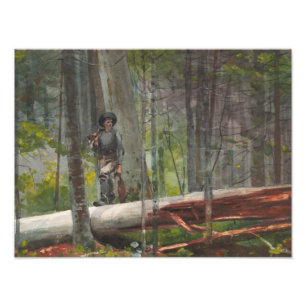 Winslow Homer - Jäger in den Adirondacks Fotodruck