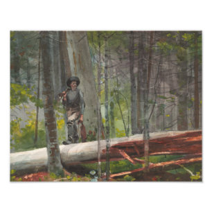 Winslow Homer - Jäger in den Adirondacks Fotodruck