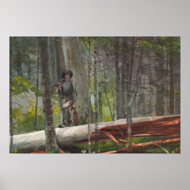 Winslow Homer - Jäger in den Adirondacks Poster (Vorne)