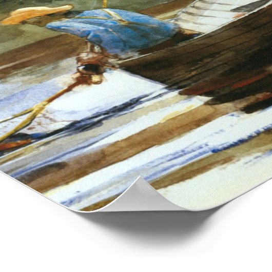 Winslow Homer - Junge Fischerei 1892 Poster (Ecke)