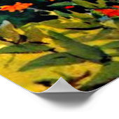 Winslow Homer Kunst: Blumengarten und Bungalow Poster (Ecke)