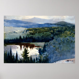 Winslow Homer Kunst, Indian Village, Adirondacks Poster