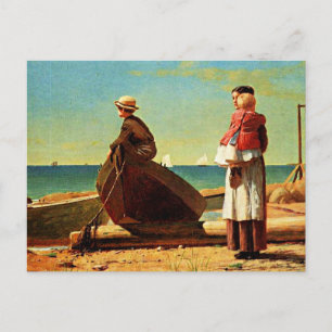Winslow Homer Kunstwerk, Dad's Coming, Postkarte