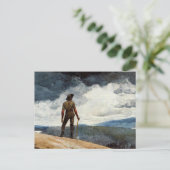 Winslow Homer Kunstwerk, Der Holzschneider Postkarte (Stehend Vorderseite)
