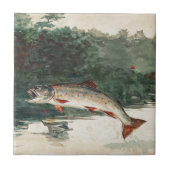 Winslow Homer Leaping Trout Tile Fliese (Vorderseite)