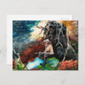 Winslow-Homer-Malerei, Campfire, Adirondacks, Postkarte (Vorne/Hinten)