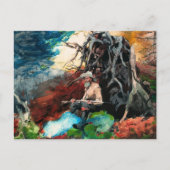 Winslow-Homer-Malerei, Campfire, Adirondacks, Postkarte (Vorderseite)